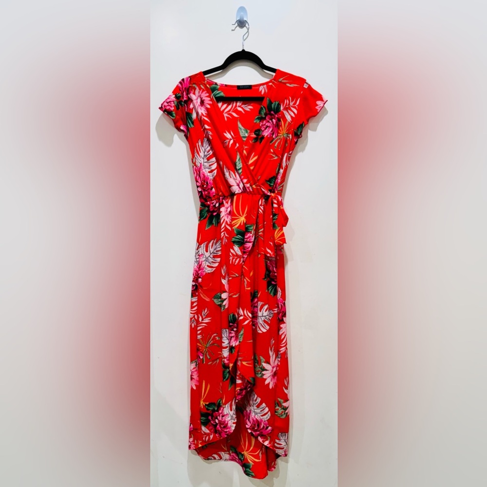 Scobe High Low Faux Wrap Maxi Dress